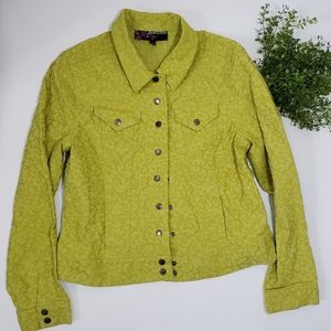 Spring Green Jean Jacket Denim Trucker Jacket